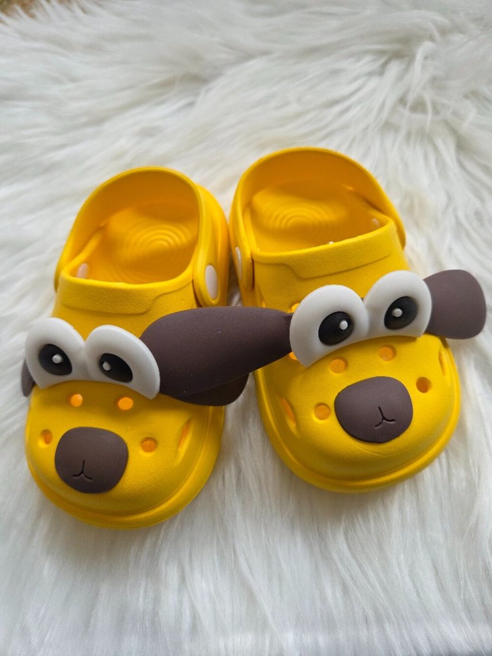 Yellow Puppy Gender Neutral Slip-on Clogs